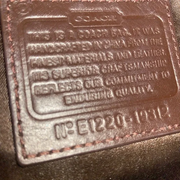 Coach Brown Woven Leather Kristin bag with Gold-tone Hardware - Picture 4 of 10